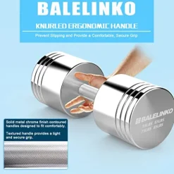 Balelinko Adjustable Chrome Dumbbell 55-85 lbs, Single