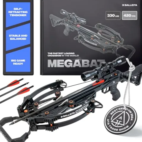 BALLISTA MegaBat Crossbow for Hunting and Fishing Black