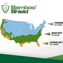 Bamboo Shield Bamboo Root Barrier/Water Barrier 200ft x 24in x 60mil Black