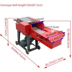 Banfluxion 220V 6-Blade Grass Cutting and Silk Kneading Integrated Machine Red