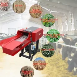 Banfluxion 220V 6-Blade Grass Cutting and Silk Kneading Integrated Machine Red