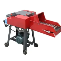 Banfluxion 220V 4-Blade Hay Cutter with Conveyor Belt Red