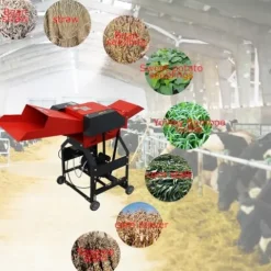 Banfluxion 220V 6-Blade Hay Cutter Pulverizer Red