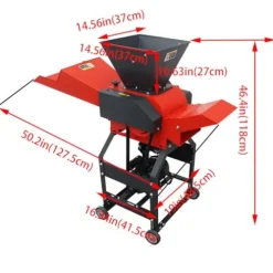 Banfluxion 220V 6-Blade Hay Cutter Pulverizer Red