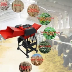 Banfluxion 220V 6-Blade Hay Cutter Pulverizer Red