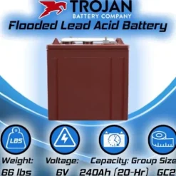 Banshee Trojan Motive T-125 GC2 6V 240Ah Deep Cycle Battery Pack