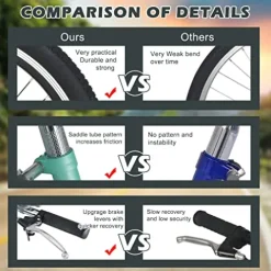 Barbella Adult Folding Tricycles 7 Speed 20/24/26 Inch 3 Wheel Cruiser Bike Light Pink