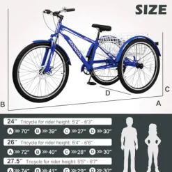 Barbella Adult Mountain Tricycle Navy-Blue