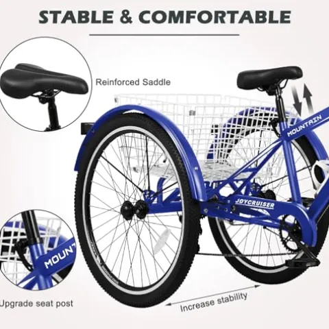 Barbella Adult Mountain Tricycle Navy-Blue
