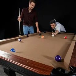 Barrington Billiards 7.5′ Belmont Drop Pocket Table Tan/Dark Wood Grain