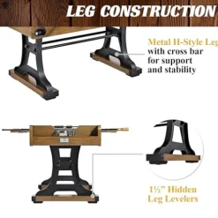 Barrington Billiards 58” Coventry Foosball Table Wood Grain / Black