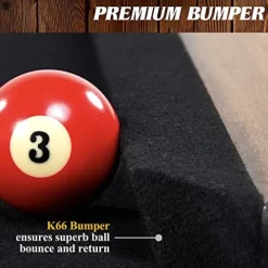 Barrington Billiards 8′ Urban Slate-Tech Pool Table Set Cement/Wood Grain/Black