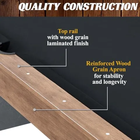 Barrington Billiards 7′ Urban Drop Pocket Table Brown/Grey/Concrete