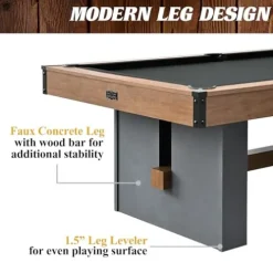 Barrington Billiards 7′ Urban Drop Pocket Table Brown/Grey/Concrete