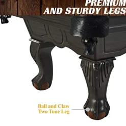 Barrington Billiards Arlington Drop Pocket Table Dark Wood Grain/Red