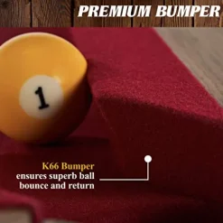 Barrington Billiards Arlington Drop Pocket Table Dark Wood Grain/Red