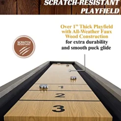 Barrington Billiards Aurora Outdoor Shuffleboard Table Gray/Light Wood Grain
