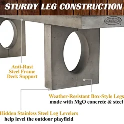 Barrington Billiards Aurora Outdoor Shuffleboard Table Gray/Light Wood Grain