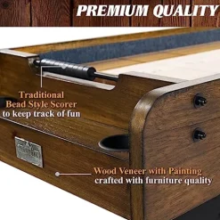 Barrington Billiards Coventry Shuffleboard Table Gray/Light Wood Grain/Dark Wood Grain