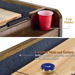 Barrington Billiards Coventry Shuffleboard Table Gray/Light Wood Grain/Dark Wood Grain