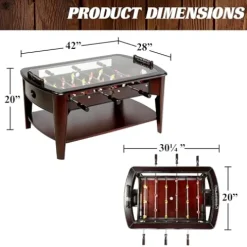 Barrington Billiards Foosball Coffee Table Wood Grain