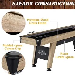 Barrington Billiards 9ft Wentworth Shuffleboard Table with Black Playfield