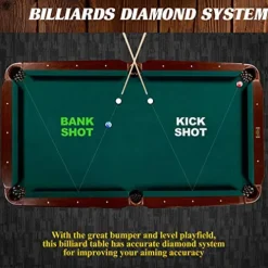 Barrington Billiards Pool Table Set Green/Dark Wood Grain