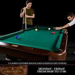 Barrington Billiards Pool Table Set Green/Dark Wood Grain