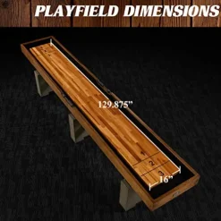 Barrington Billiards Urban Clyborne Shuffleboard Table Brown/Gray