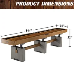 Barrington Billiards Urban Clyborne Shuffleboard Table Brown/Gray