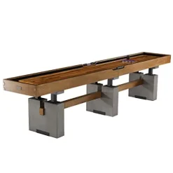 Barrington Billiards Urban Clyborne Shuffleboard Table Brown/Gray