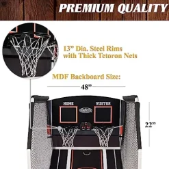 Barrington Billiards Urban Arcade Basketball Game with Electronic Scoring Black/White/Orange/Cement/Woodgrain
