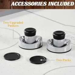 Barrington Billiards Urban 7′ Air Hockey Table with Pusher & Puck Set Brown/Gray