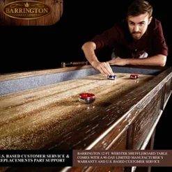 Barrington Billiards Webster Shuffleboard Table Gray