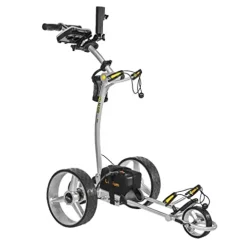 BAT-CADDY ELECTRIC GOLF CADDY BATCADDY X4R Advanced Lithium 36-Hole Golf Push Cart Titanium Silver