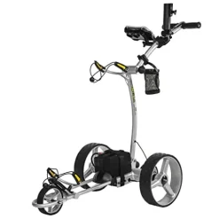 BAT-CADDY ELECTRIC GOLF CADDY BATCADDY X4R Advanced Lithium 36-Hole Golf Push Cart Titanium Silver