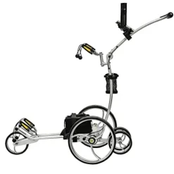 BAT-CADDY ELECTRIC GOLF CADDY BATCADDY X8R Advanced Lithium Golf Push Cart Titanium Silver