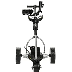 BAT-CADDY ELECTRIC GOLF CADDY X3R Sealed Lead 18-Hole Battery Powered Golf Push Cart Titanium Silver