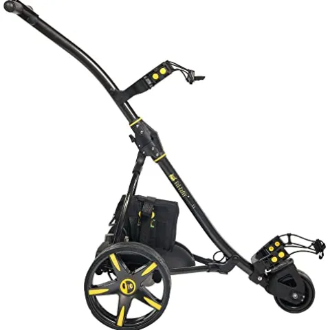 BAT-CADDY ELECTRIC GOLF CADDY X3R Sealed Lead 18-Hole Battery Powered Golf Push Cart with Remote, Dual Motor, 9-Speeds and Reverse, Cruise Control, Anti-Tip Wheel, Downhill Control β Phantom Black