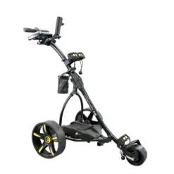 BAT-CADDY ELECTRIC GOLF CADDY X3R Sealed Lead 18-Hole Battery Powered Golf Push Cart with Remote, Dual Motor, 9-Speeds and Reverse, Cruise Control, Anti-Tip Wheel, Downhill Control β Phantom Black