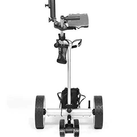 BAT-CADDY ELECTRIC GOLF CADDY X4R Remote Golf Push Cart Titanium Silver