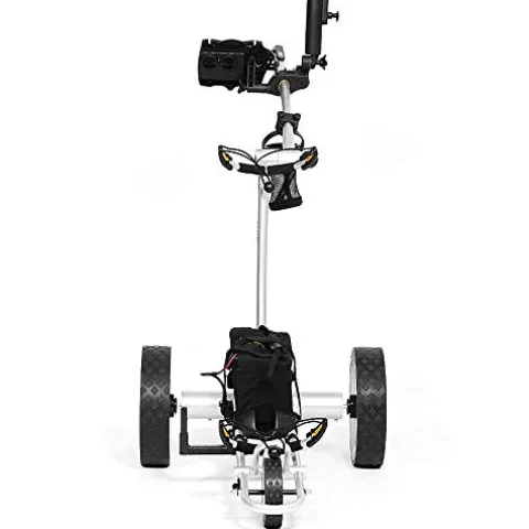 BAT-CADDY ELECTRIC GOLF CADDY X4R Remote Golf Push Cart Titanium Silver