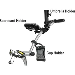 BAT-CADDY ELECTRIC GOLF CADDY X4R Sealed Lead 18-Hole Battery Powered Golf Push Cart with Remote, Dual Motor, 9-Speeds and Reverse, Cruise Control, Anti-Tip Wheel, Downhill Control Arctic White