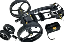 BAT-CADDY ELECTRIC GOLF CADDY X8R Sealed Lead 18-Hole Battery Powered Push Cart with Remote, Dual Motor, 9-Speeds, Reverse, Cruise Control, Anti-Tip Wheel, Downhill Control – Phantom Black