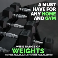 BBRUN Dumbbell Weight Sets with Rack 550 lbs Black