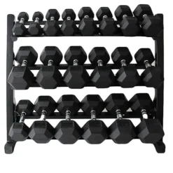 BBRUN Weight Dumbbells Set with Rack 450-550 lbs Black