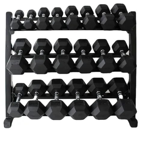 BBRUN Weight Dumbbells Set with Rack 450-550 lbs Black