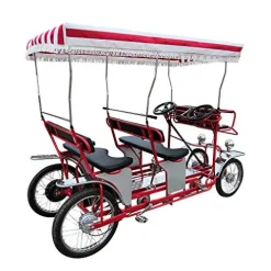 Beach Surrey Company Double Bench Surrey Bike Red