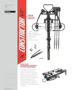 Bear Archery Bear X Constrictor LT Crossbow Kit Black