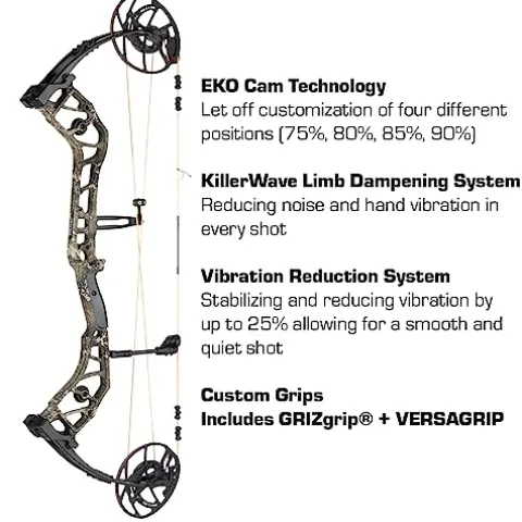 Bear Archery Escalate Adult Compound Bow Package 70 lb Draw Weight Right Hand True Timber Strata
